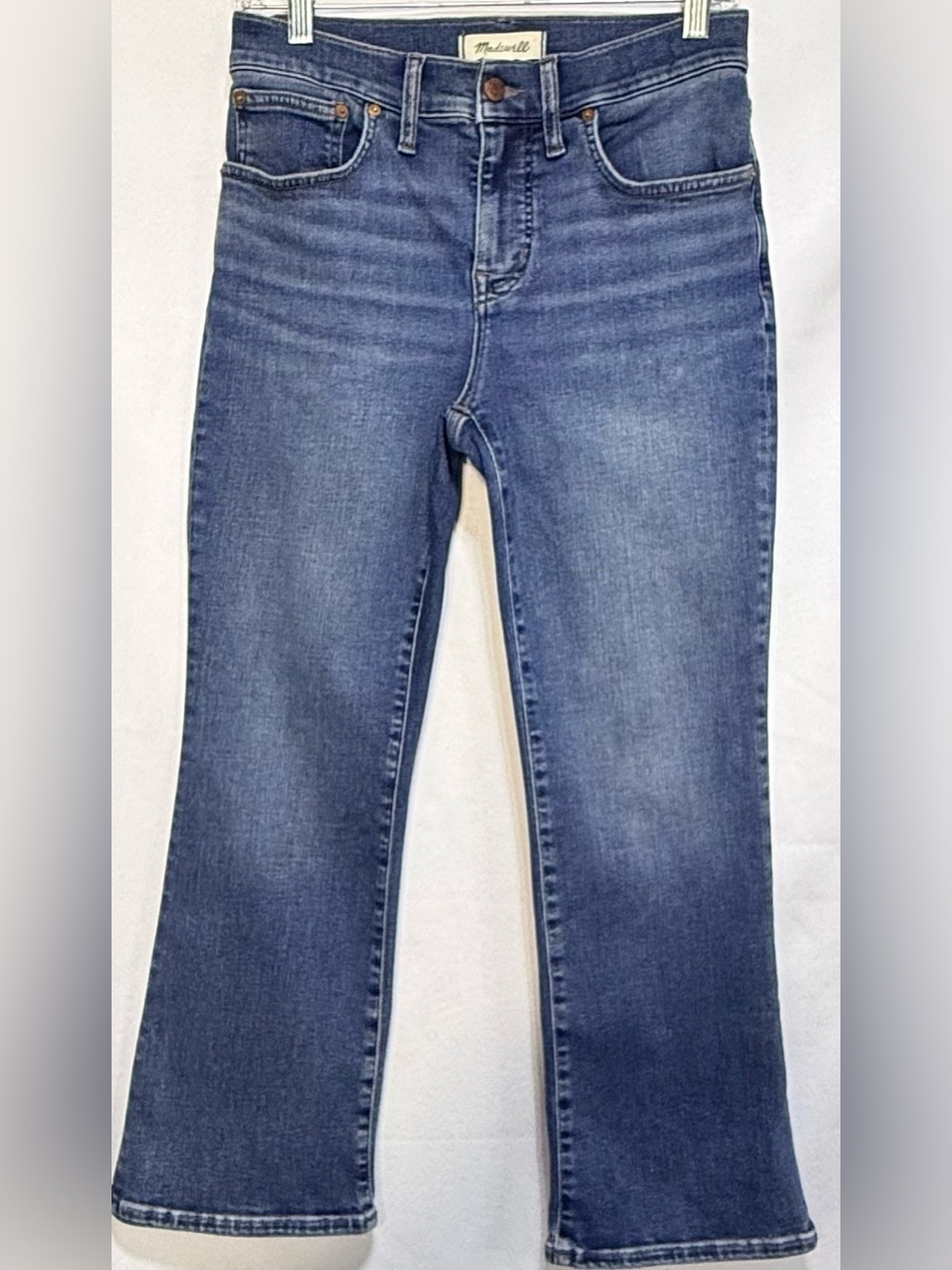 Madewell Mid-Rise Kick Out Cropped Flare Jeans 28P